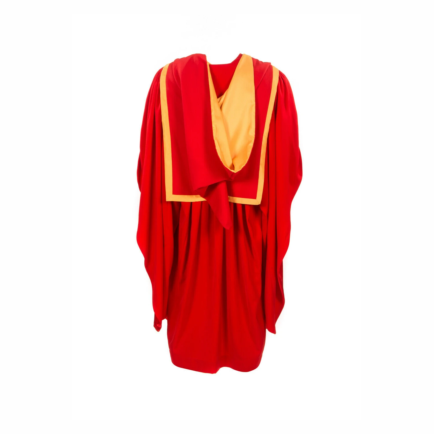 Red/Gold AU/UK Doctoral Gown With Hoods | Custom PhD Graduation Gown for  Adults - OEM Service Available