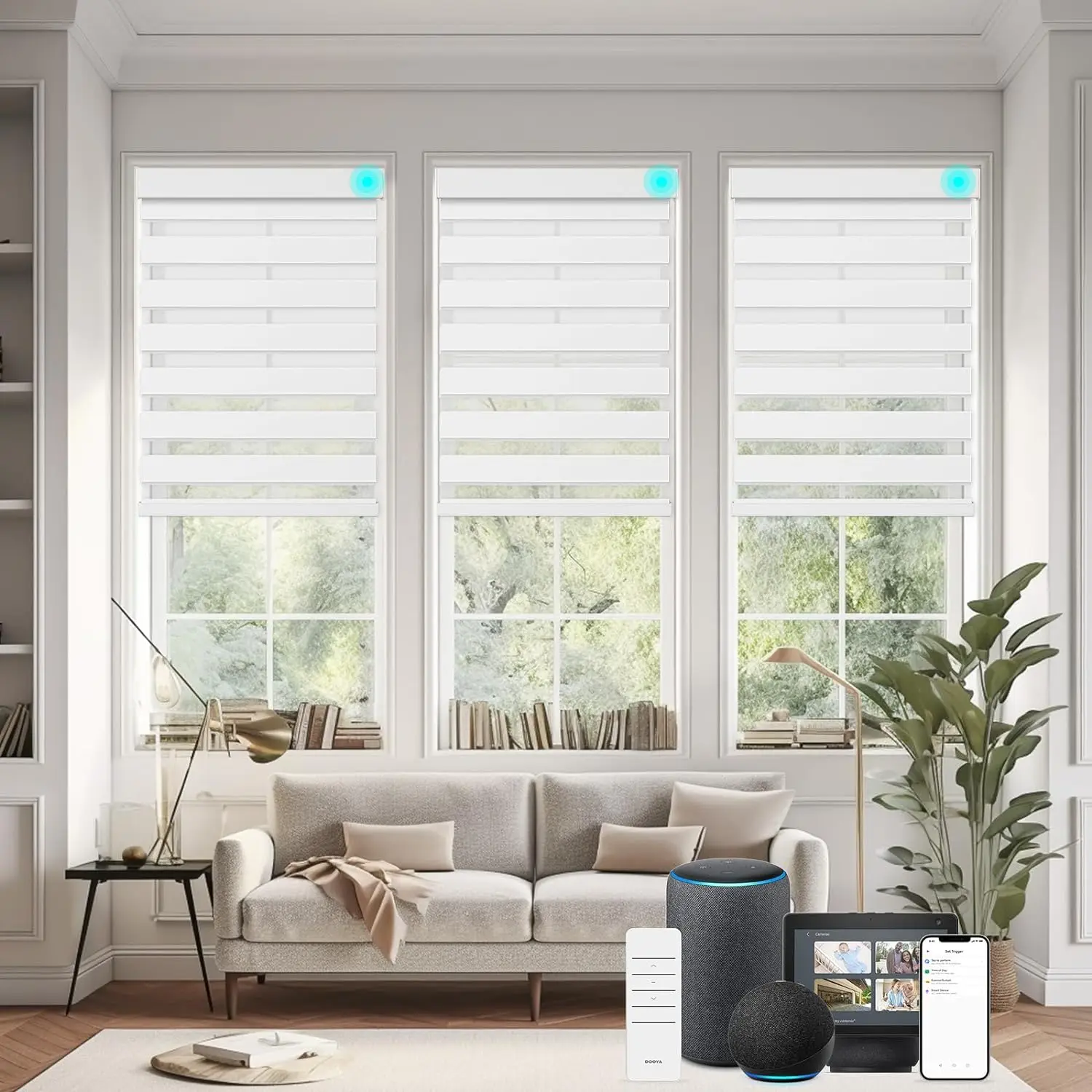 High Quality Factory Zebra Blinds  Remote Control Battery Operated Motorized Custom Motorized Smart Zebra Blinds for Window
