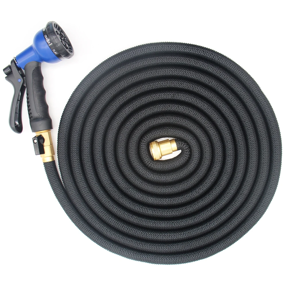 100ft Expandable Flexible Hosepipe Garden Hose Pipe Magic Snake + Gun Watering Outdoor