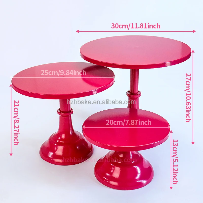 New products dessert stands cake decorating table party supplies rose red silver metal wedding supplies cake stand set