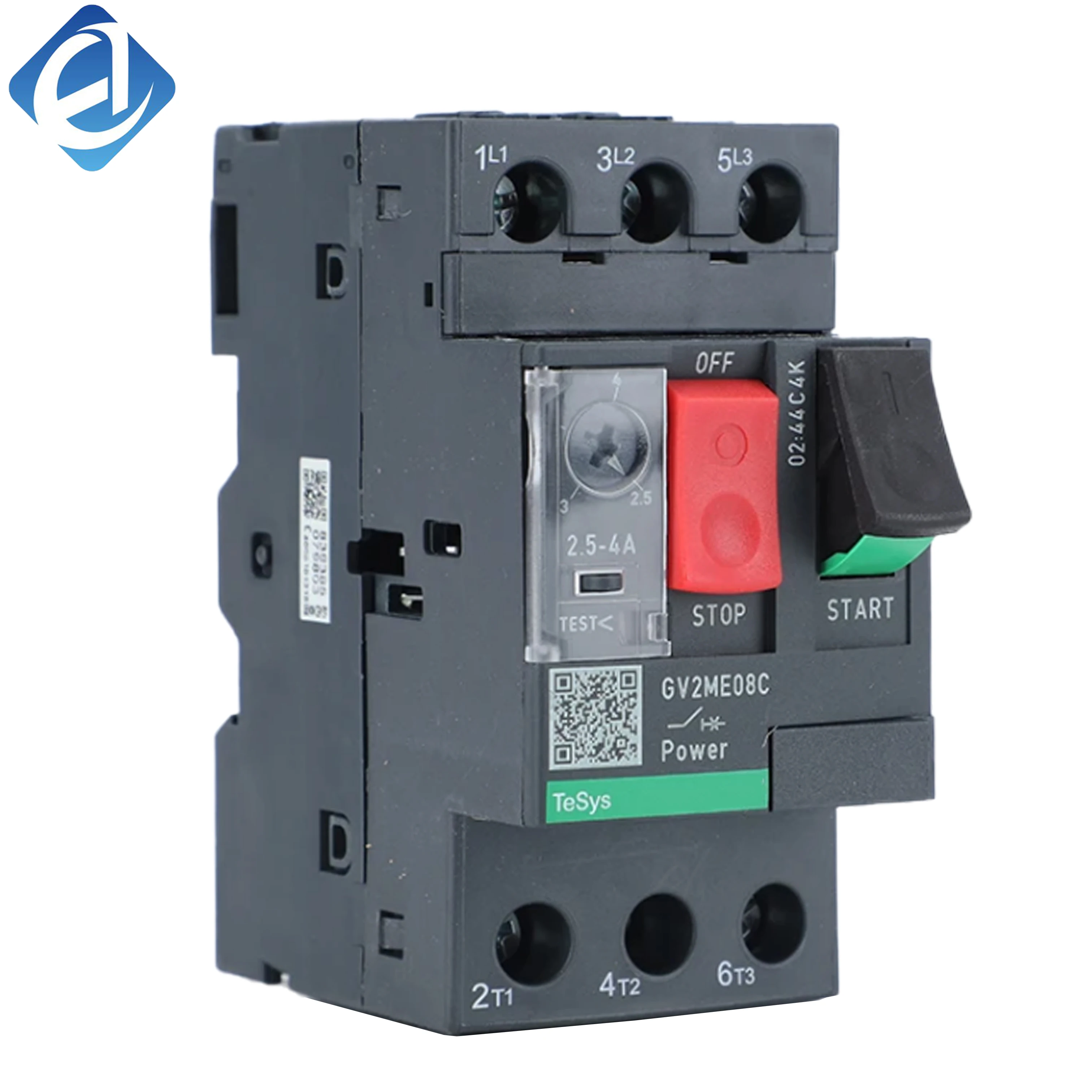 New Original GV2ME01C TeSys GV2 series motor circuit breaker. It features low current range for motor overload and short circuit protection, with compact structure and DIN rail mounting. Offers reliable isolation