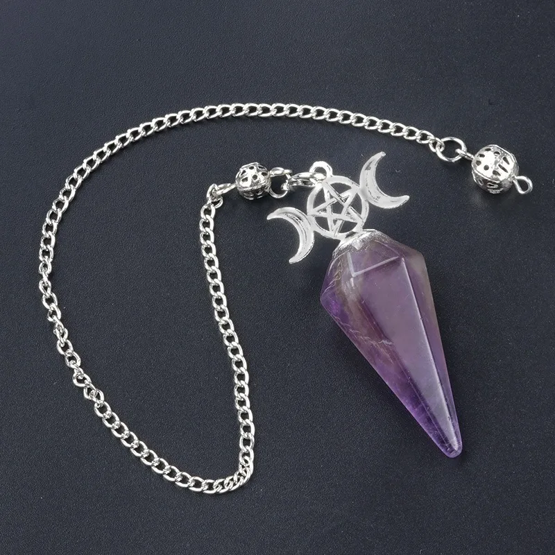 催眠瞑想振り子六角形チャクラヒーリングクリスタル先のとがった石ダウ