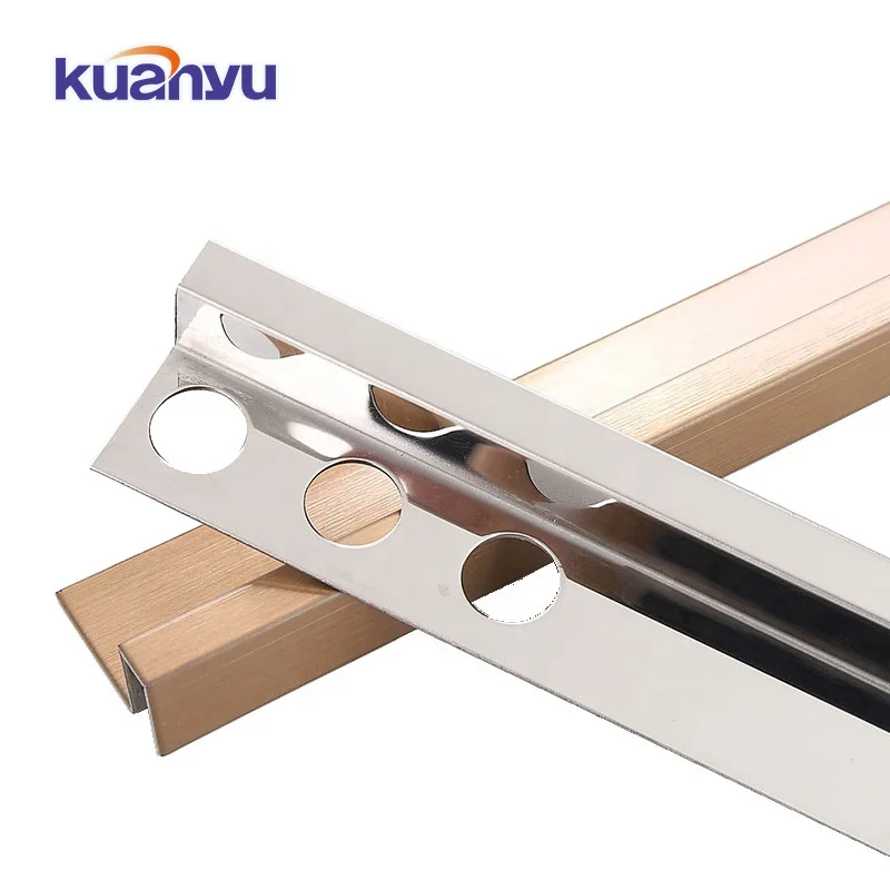 Stainless Steel Tile Profiles Tile Edging Trim for Floor Wall Edges Decoration 304 Stainless Steel Tile Trim