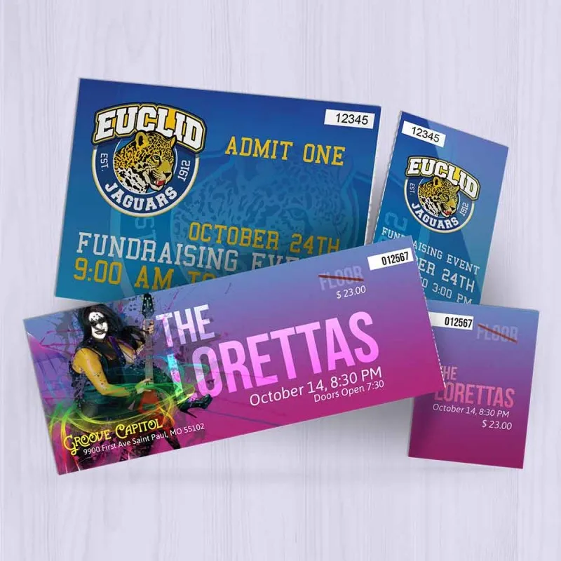Custom Secure Event Ticket Printing With Tear Line and Scratch Off for Nigh Club Concert Events Creative Vip Pass Tickets