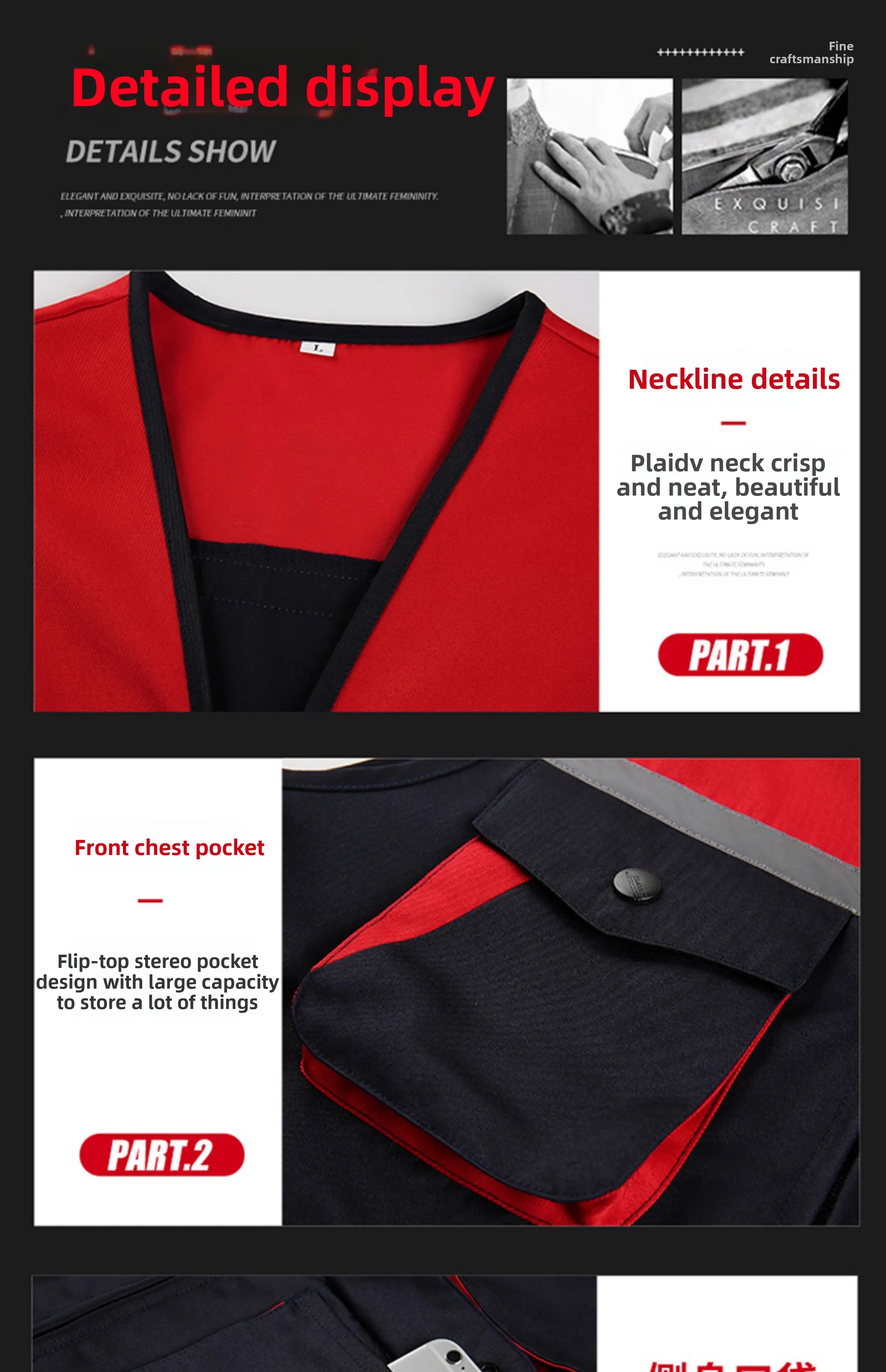 Hi-Vis Safety Work Vest with Multi-Pockets Customized Logo Reflective Clothing for Photography & Fishing