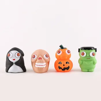 New Decompression Toys Halloween Pumpkin Skull Ghost Popping Eye Stress  Relief Toys Eyes Pop Out Squeeze Toy With Candy