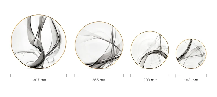 High Quality Luxury Modern Gold Rim Bone China Restaurant Charger Porcelain White Dinner Ceramic Dishes Set Plate for Wedding