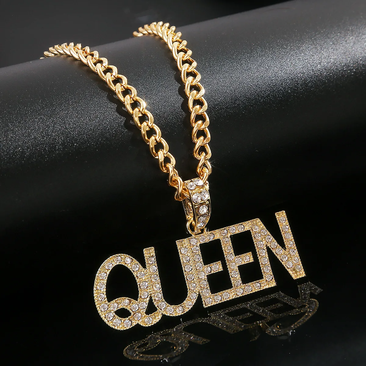 Collana Catena Cubana 20 Pollici Placcata Oro Con Ciondolo Croce Hip Hop - Metaltree98 MPG107G