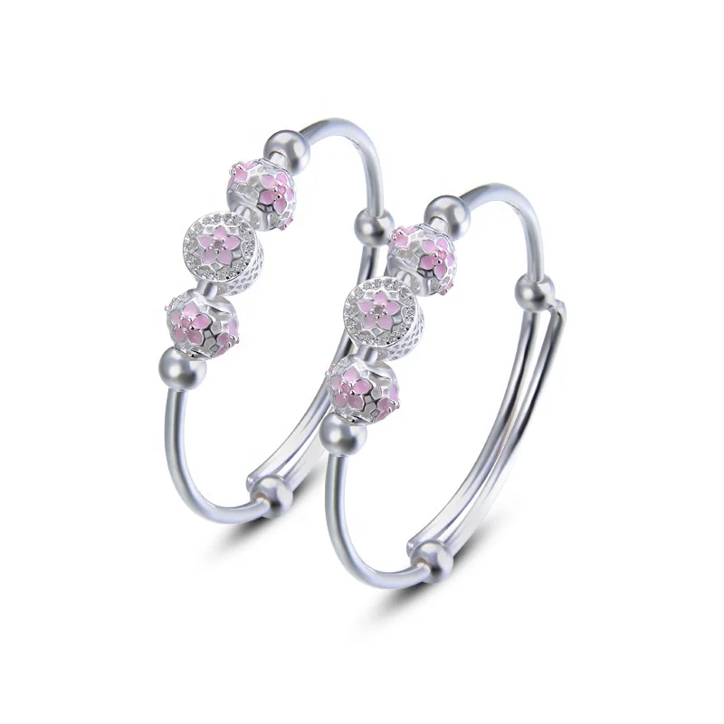 ブレスレット Cylinder Bangle #5930 Pure S999 Sterling Silver 999 Filigree entanglement Bangle