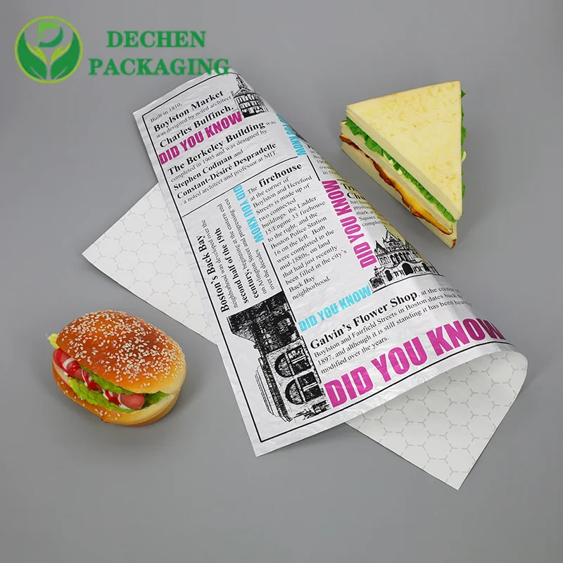 Hamburger-Verpackungstüten Mit Alufolie-Innenbeschichtung – 30x16+4 Cm, 50 Stück, Weiß, Hitzebeständig & Fettdicht, Für Snacks & Unterwegs