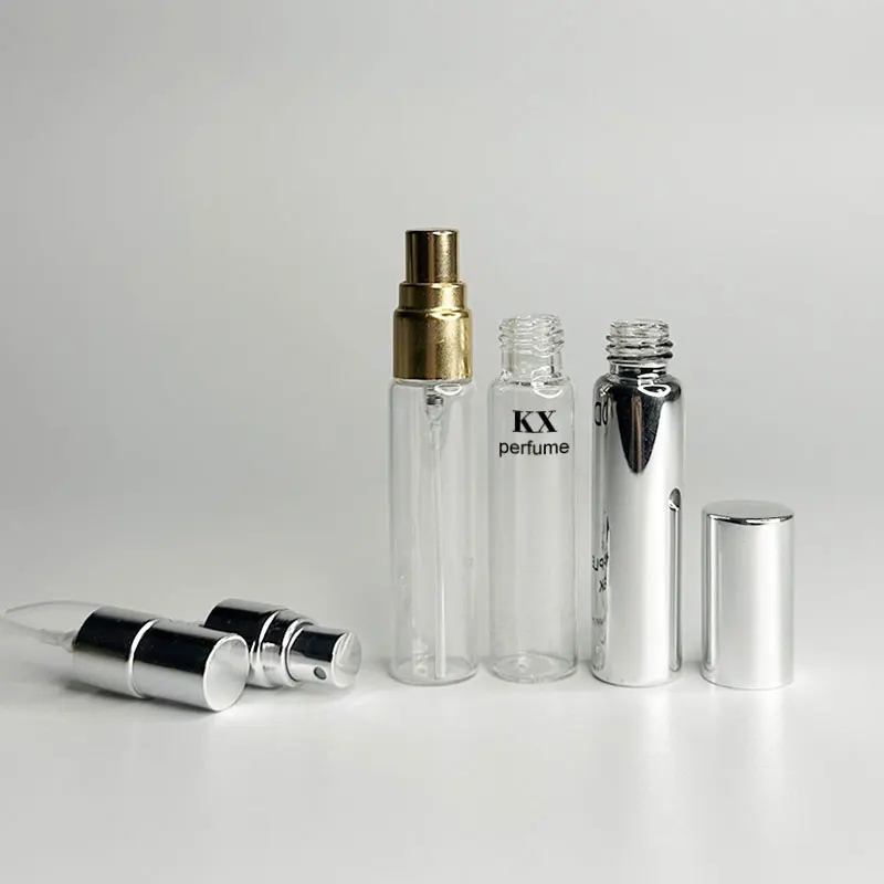Hot Selling Refill clear Travel Portable Cologne Sample Bottles test Vial 10ml 5ml Perfume Spray Bottle Glass