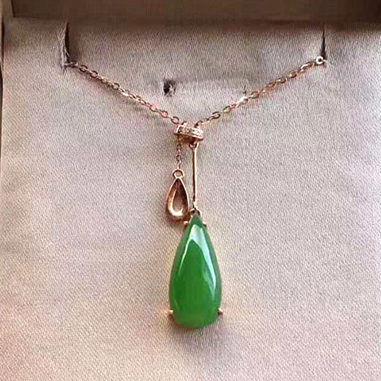 High Quality Fine Jewelry Wholesale Price Pear Shape Natural Apple Green  Hetian Jasper Jade Pendant Necklace 18k Gold - Buy Natural Green Jade,Charm  Necklace,18k Gold Necklace Product on Alibaba.com