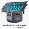 Ark2500 con 2 paneles solares de 400W