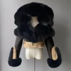 Pelliccia marrone+nera