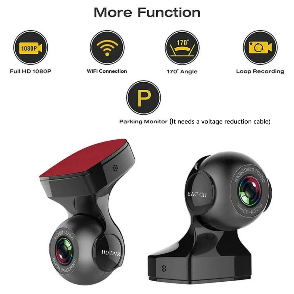 Podofo 1080p Mini Wifi Adas Dash Cam Hidden Camera Car Black Box Auto ...