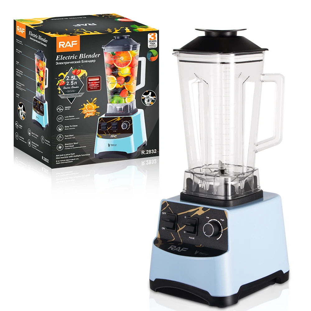 RAF 500W Multi-function Stainless Steel Mixer Grinder Low Noise  Electric Blender
