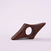 Walnut wood book-holding clips - without curvature