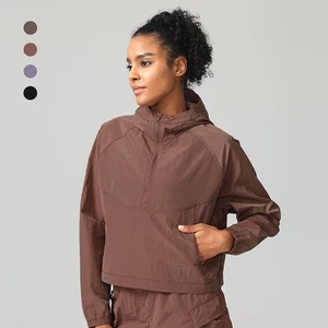 Gym Outdoor Long Sleeve Top Sports Jackets for Women Zipper Running Workout Windproof Women Jackets Wholesale Women Sportswear