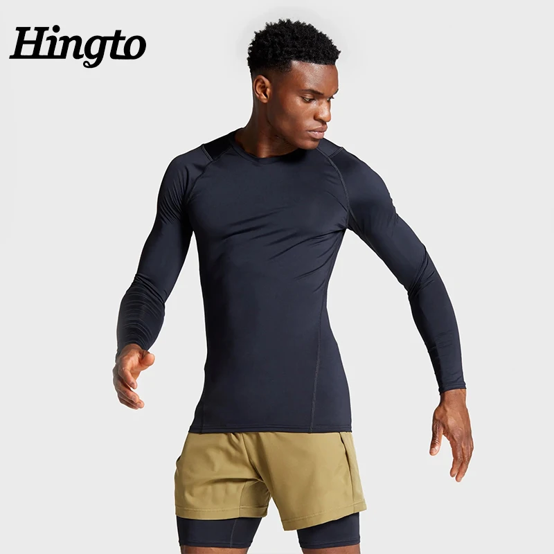 Men's Sports Muscle Long Sleeves Shirts Running Training Gym Workout T-Shirts 