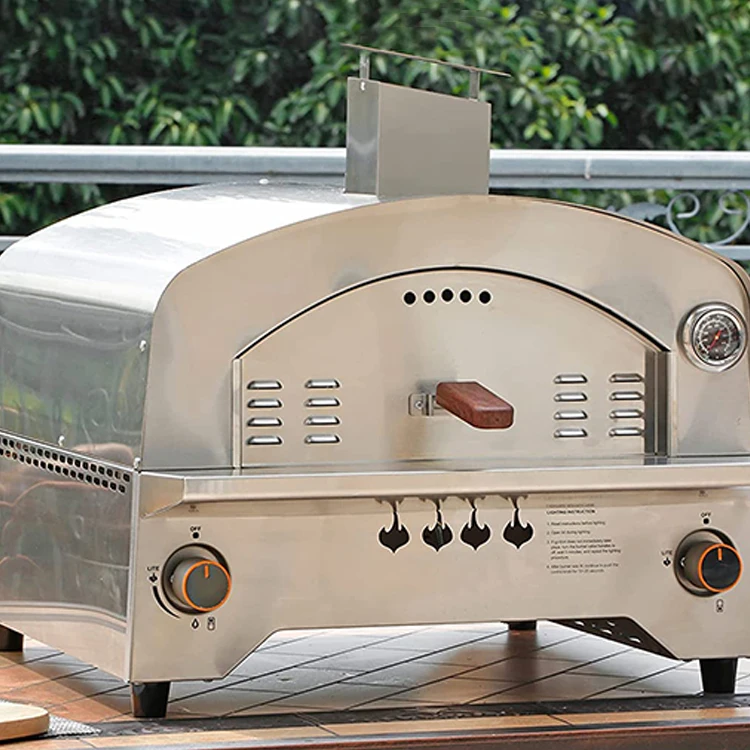 Gas Portable Propane Pizza Oven With 13 Inch Pizza Stone Stainless