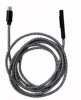 Câble mâle tressé en nylon noir - 1,8 m (6 pi)