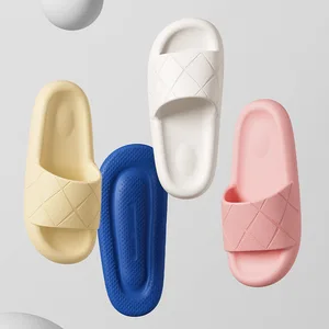 Indoor Summer Open Toe Soft EVA Rubber Waterproof for Slippers Comfortable Anti-Slip for Home Couples in Candy Colors