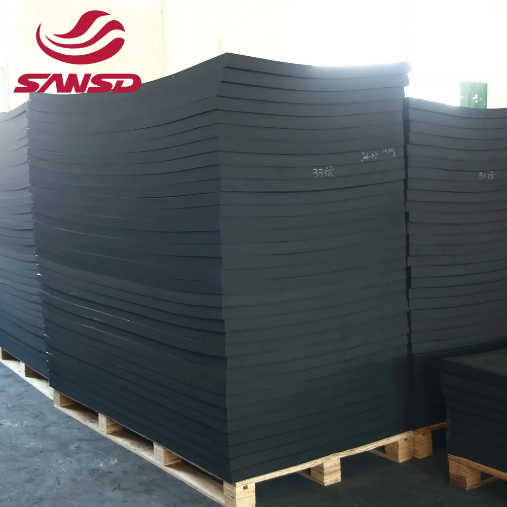 Rotolo di foglio in gomma espansa NBR/CR nero, isolante termico, assorbente degli urti, tagliabile, durevole, personalizzabile per spessore e dimensioni, conforme a RoHS e REACH