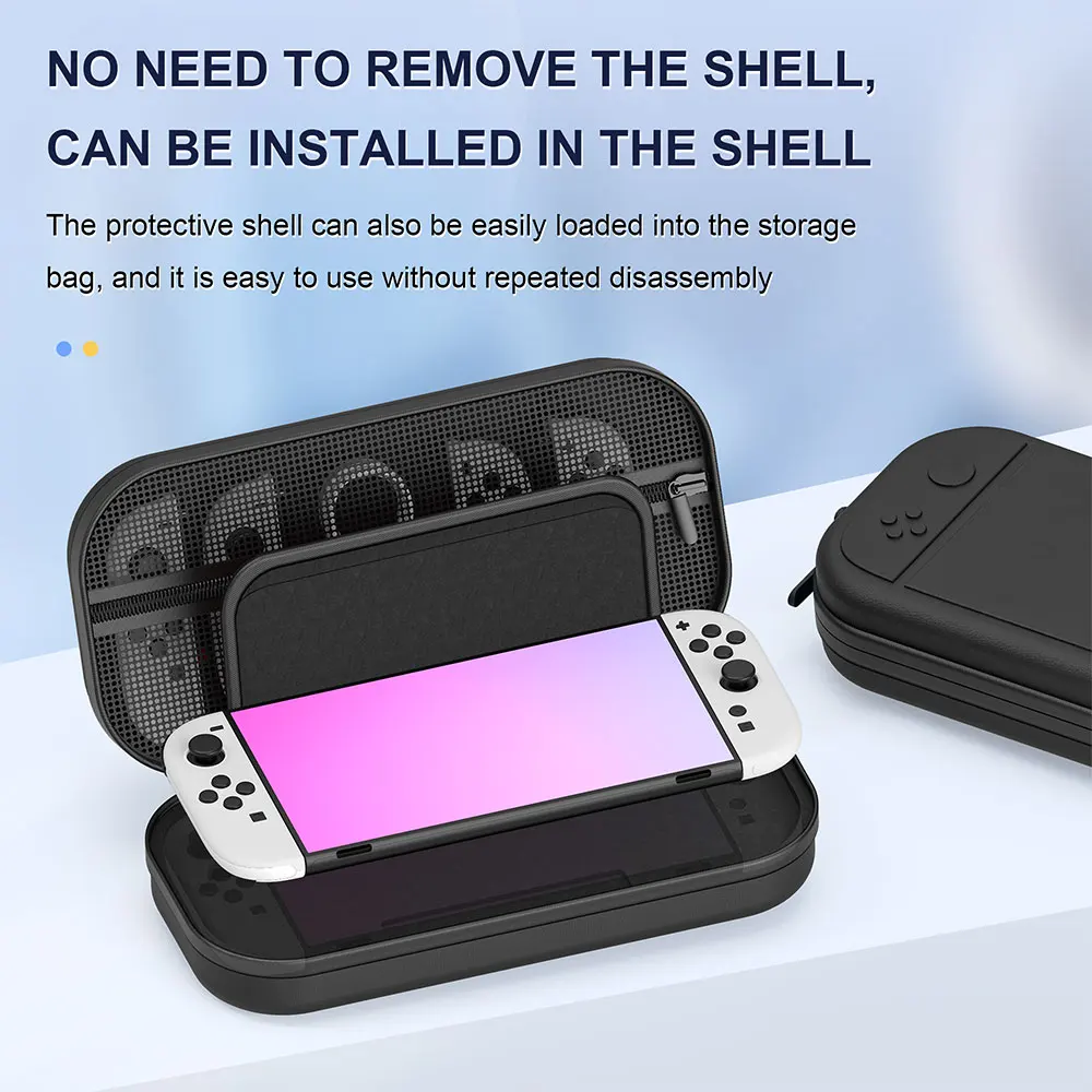 product laudtec ultra slim premium eva travel accessories storage bag carrying case for nintendo for switch 2 with 24 game cartridges-4