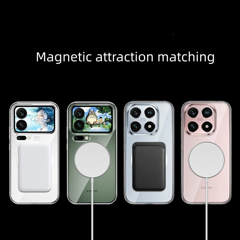 product magnetic anti slim  anti shock grade transparent drop protection case for xiaomi 17pro max frosting protective cell phone cover-7