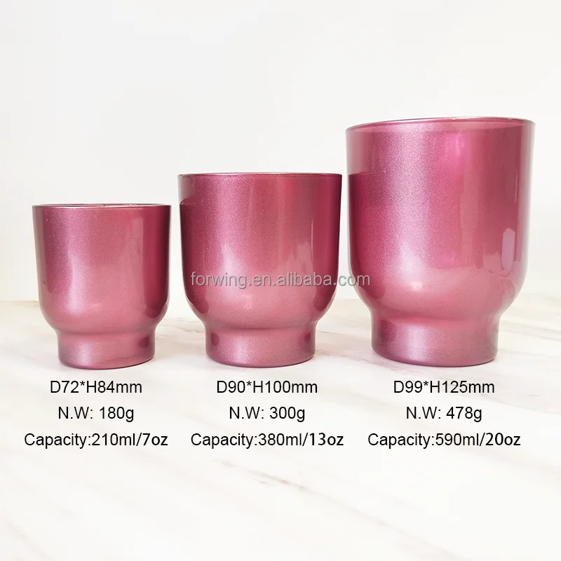 luxury unique  glass candle jars holder empty candle container 7oz 13 oz 20oz factory