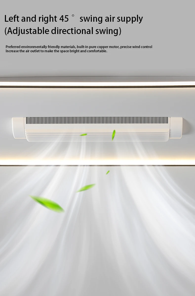 hot selling in LED Ceiling Fans Three Color Strong Wind, Anti Flicker, No Blades, Living Room, Bedroom, Dining Room, Remote Control, Silent Fan Light 1