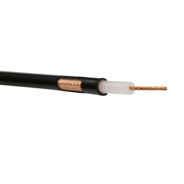 Cabo coaxial de comunicação 50ohm Isolação contínua de PE RG174 RG58 RG212 RG214 cabo coaxial