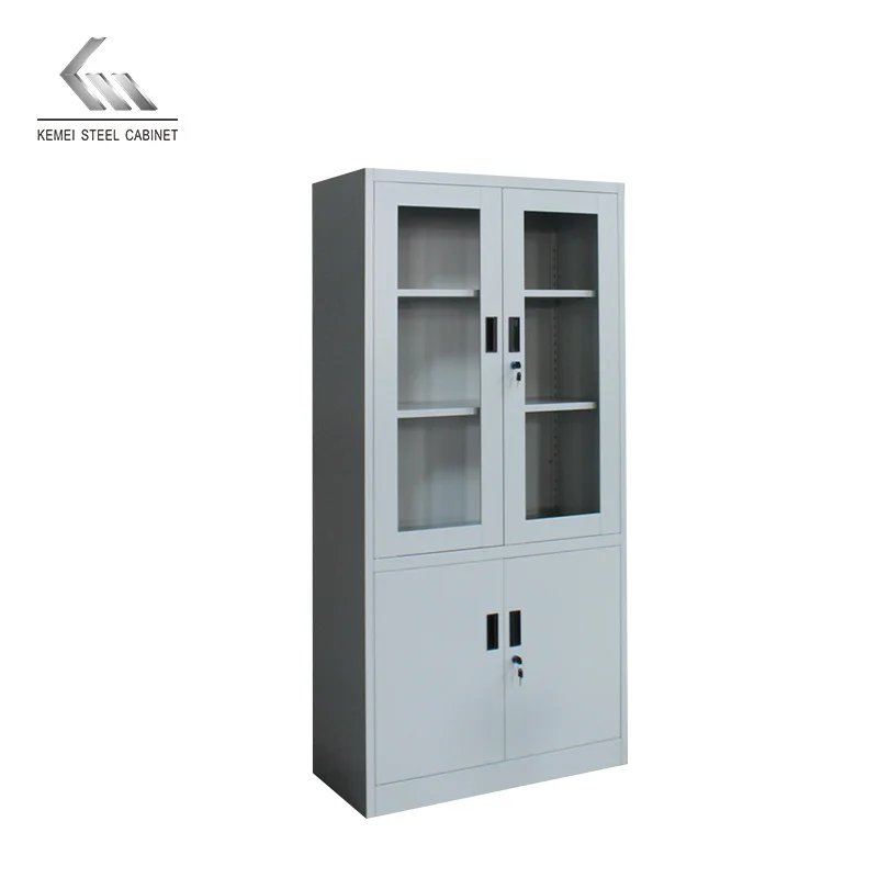 
 По индивидуальному заказу стекла 4 дверь корпусная мебель наполнение шкафов с черной пластиковой ручкой  