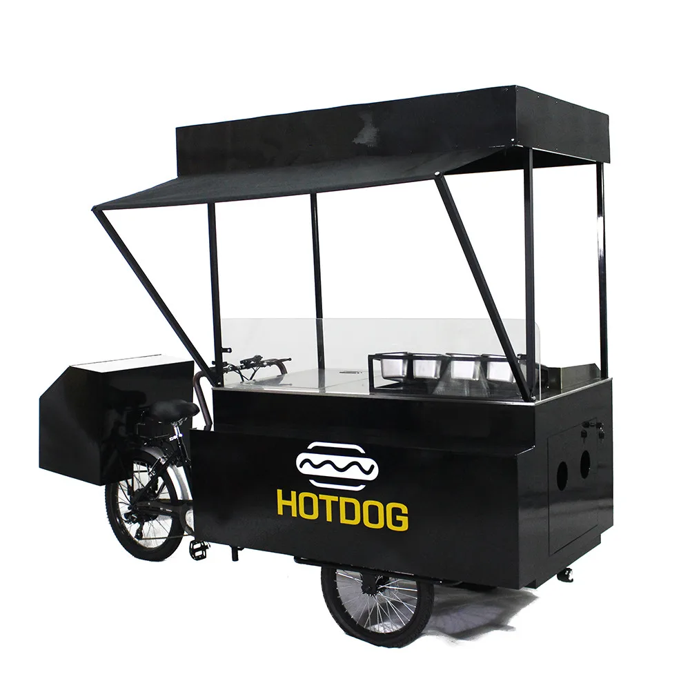 Mobile 3 Wheels Hot Dog Tricycle Hot Dog Bike With Grill And Fryer Food ...