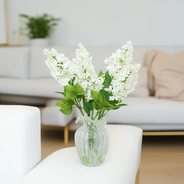 Wholesale Artificial Plants Assorted Decorative Faux Flower with Glass Vase Set