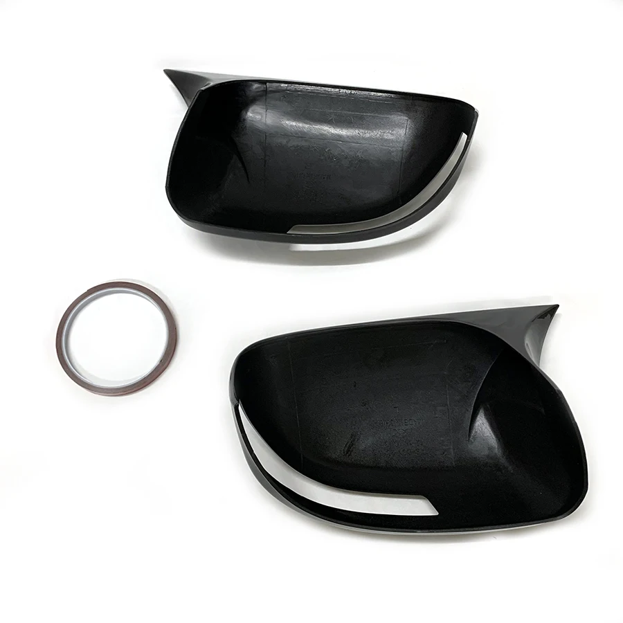 product abs stick on gloss black look rear view mirror covers with light gap for honda civic 9th 2012   2015 2013 2014 auto body kits-6