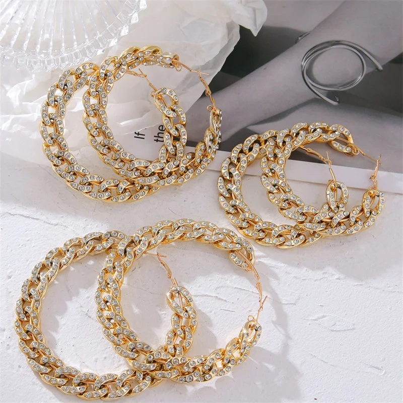 pendientes de aro de oro huggie womens hoop wholesale big large 14k 18k plated chunky earring From m.alibaba.com
