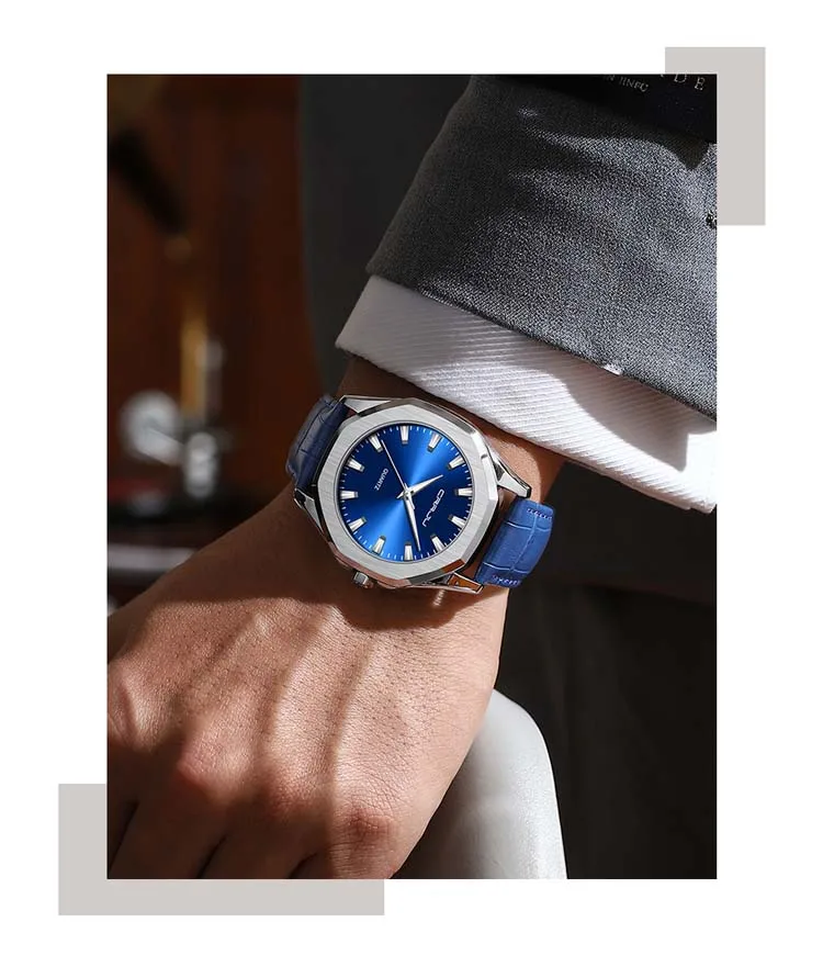 CRRJU 5015 Charming Classic Male Quartz Watch Latest Japan Movement Water Proof Luminous Vintage Business Watch Design