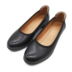 Women's Business Casual Loafers Elegant Design Slip-On Leather Shoes Soft Outsole Anti-Slip Breathable Comfortable Block Heel