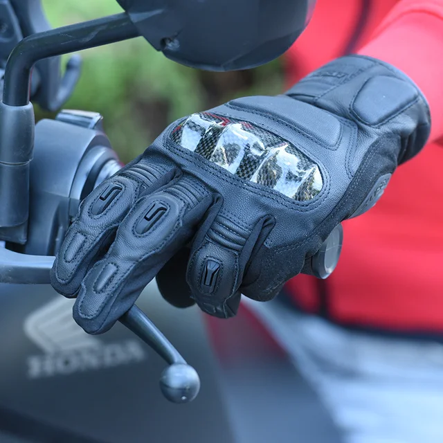 STOCK GW016J2 Genuine Leather Motorcycle motobike racing motocross ski Racing waterproof   Sports Winter Gloves