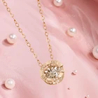 Gold Gold Personalized Luxury Necklace Women Jewelry Round 18 K Real Gold Chains Solid Rose Jewelry 18K Gold Necklace