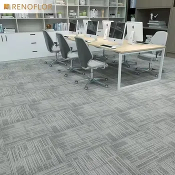 Flame Retardant Square Carpet Tiles Waterproof 50x50 Office Modular Bitumen Washable Polypropylene Carpet Tiles
