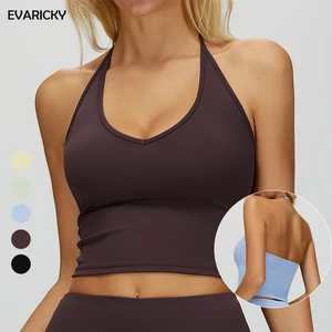 Evaricky Women's Lightweight Soft Comfort Halter Neck Tank Tops Quick Dry Sexy Workout Vest Summer Fitness Singlet Activewear