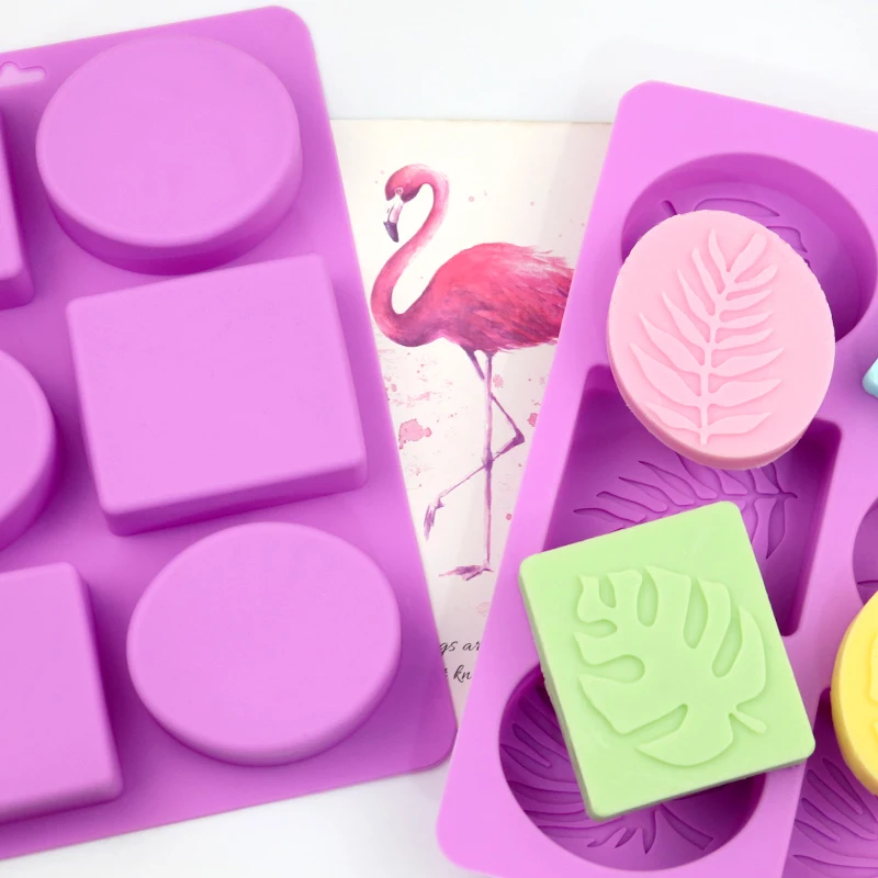 1025 6 Hole Different Leaf Shape Soap Mold Silicone Silicone Molds For