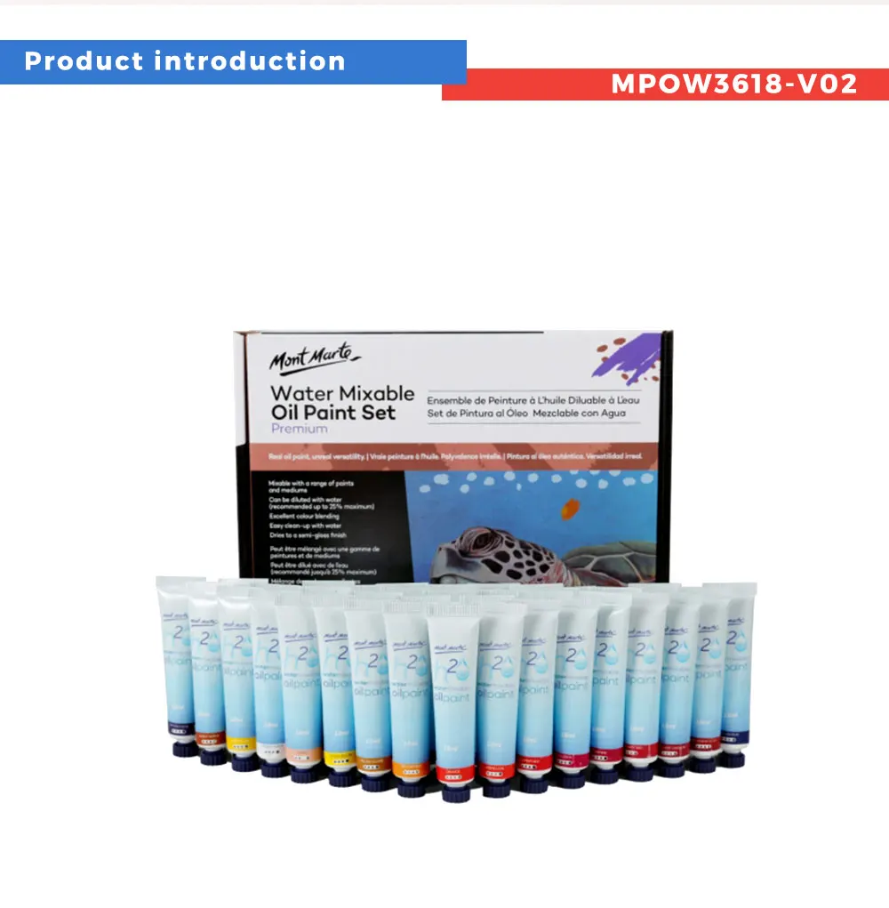 Mont Marte Usa, Inc. - Water Mixable Oil Paint Intro Set Premium