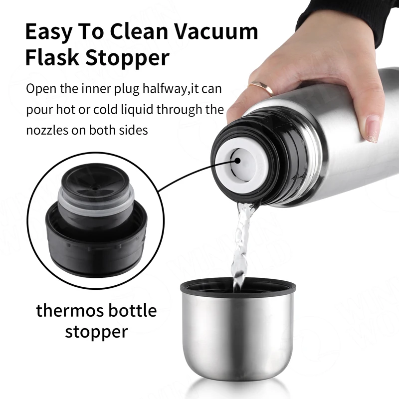 Traditional bullet head vacuum insulated stainless steel air tight lid leaking proof double wall mate thermoses water bottle