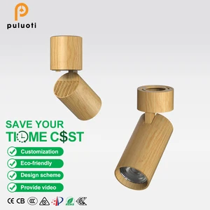 Nordic Log Color 3500K 12W LED Spot Light Aluminum Anti-Glare Adjustable Angle Indoor Home Living Room Spotlight Surface-Mounted