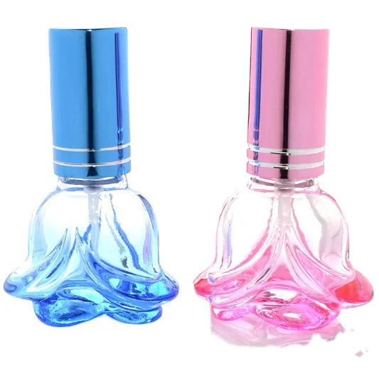 Wholesale Fancy Rose Flower Shaped Gradient Color 6ml Glass