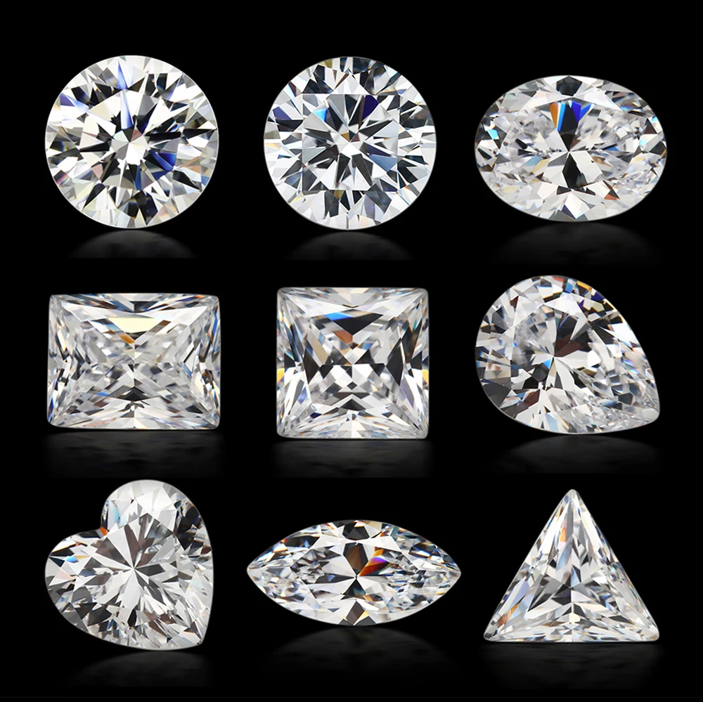 1000pcs/Lot 3A European Star Cut Cubic Zirconia/Hearts and Arrows  Synthetic CZ Diamond