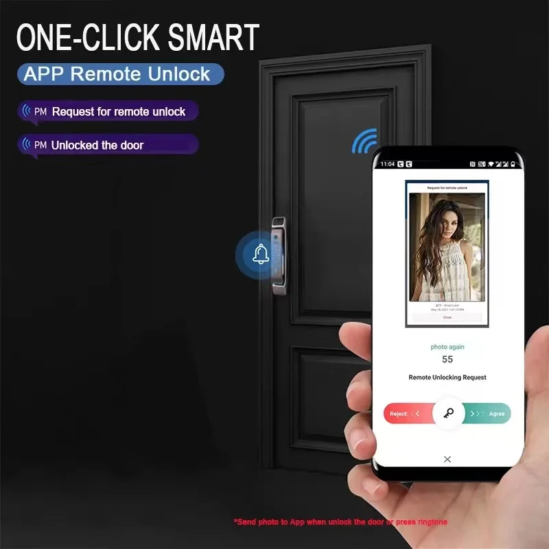 S906MAX 3D Face Recognition  Smart Doorlock Digital Fingerprint Remote Unlock Capture Photo Work with Tuya WiFi APP